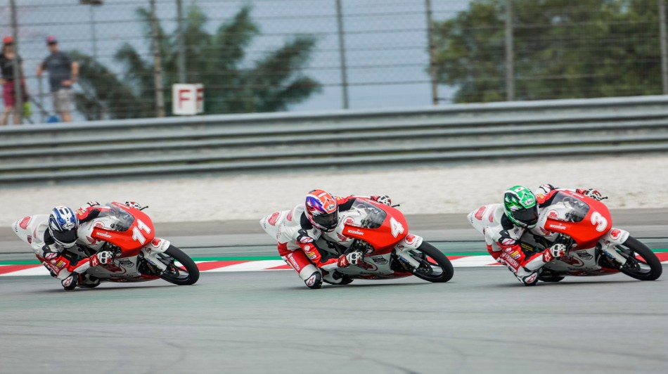 Matsuyama, Munandar and Nishimura on track