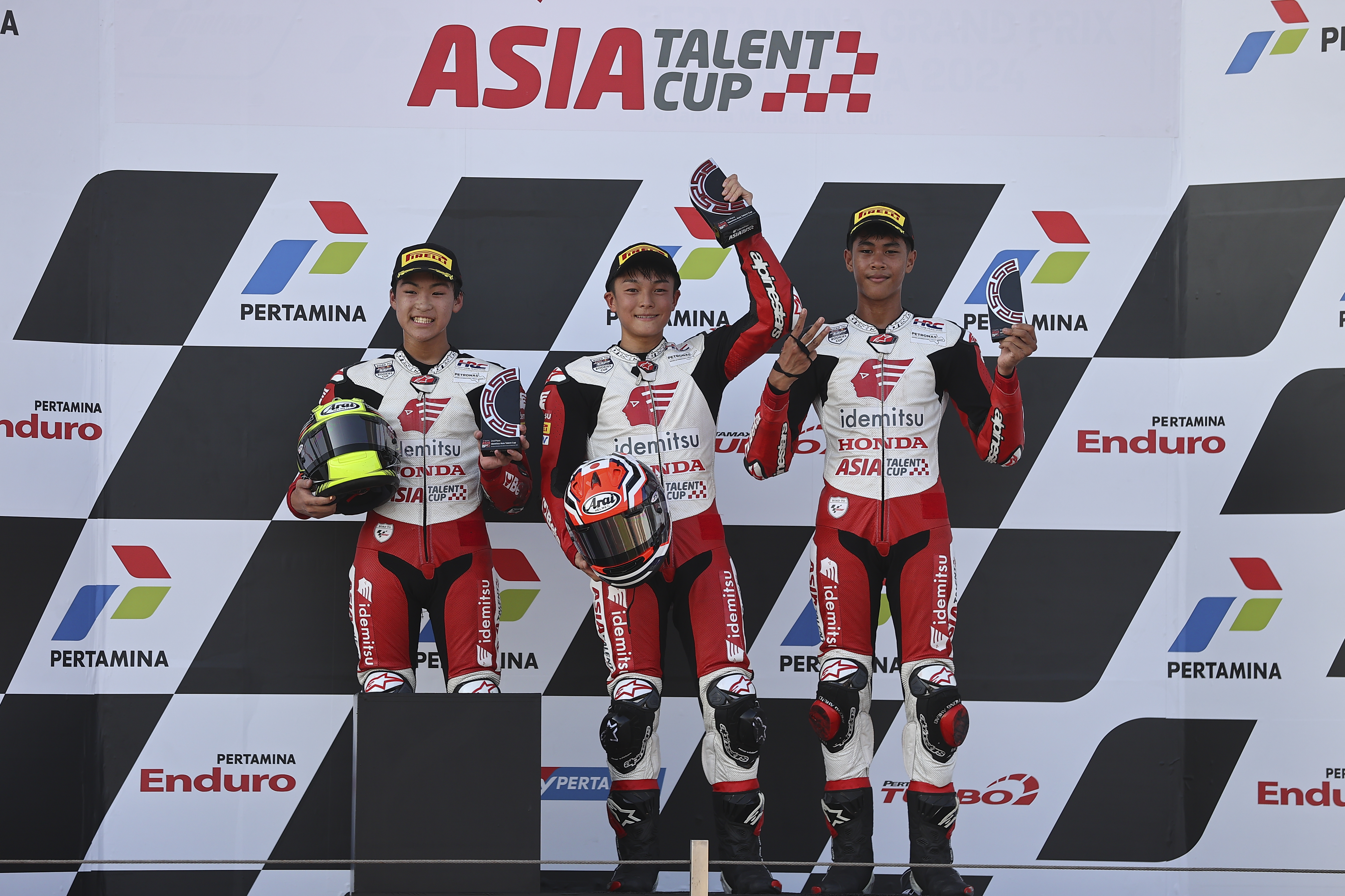 Podium Race 1 | Round 3 Mandalika | 2024 Idemitsu Asia Talent Cup